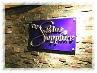 blue sapphire hotel entrance logo