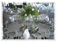 blue sapphire hotel table accesories