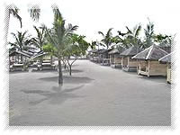 Leonor Beach Resort black beach sand