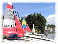 Taal Lake Yacht Club kayak with sailing boat